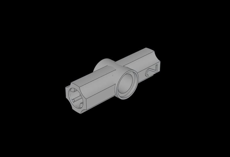 Lego Compatible (32034.dat) Technic Angle Connector #2 (180 degree)