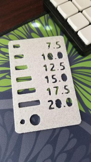 Small millimeter size reference card