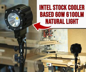 60W Work Lamp (90CRI / 6100LM / Active cooling / Adjustable angle)