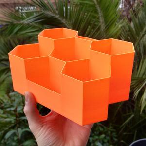 Thin Quick Hexagon Desk Tidy (Pencil Holder) MK3S