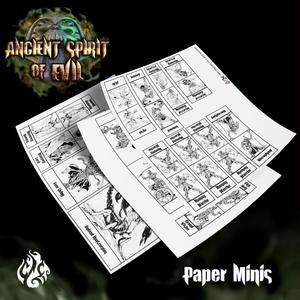 Ancient Spirit of Evil: Monster Templates, Paper miniatures & Battle Maps