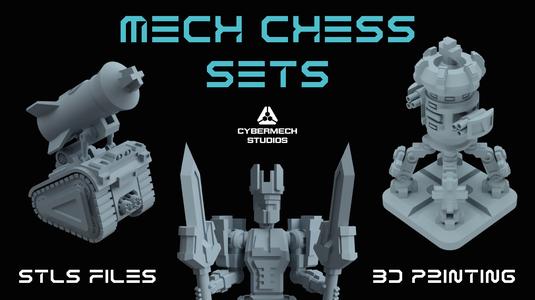 Mech chess sets STL files (Personal use)