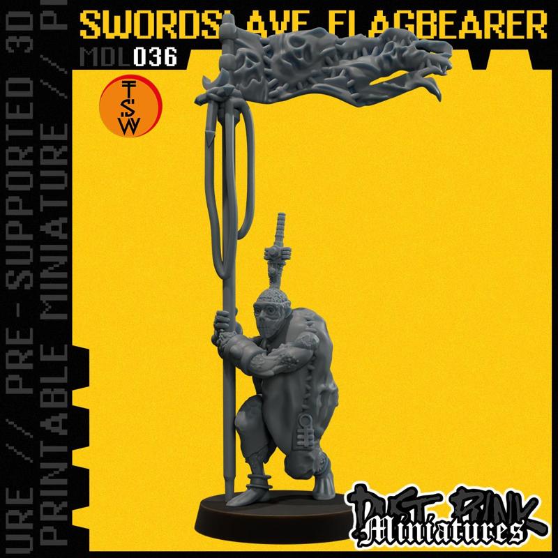 MDL036 SWORDSLAVE FLAGBEARER [PRE-SUPPORTED]