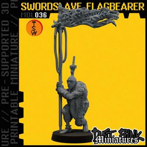 MDL036 SWORDSLAVE FLAGBEARER [PRE-SUPPORTED]