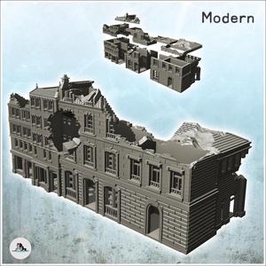 Group of European multi-storey buildings (ruined version) (21) - World War Two Second WWII Front Est Moscou Stalingrad urbain