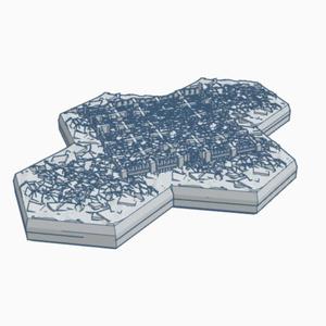 Gothic Destroyed Building 15 Hex Map Scale (116-123) HMSGD015