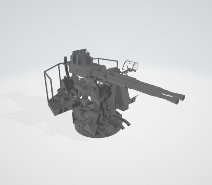 Japanese 57mm(2.25in)/60 Single AT1-Type5 Prototype TWIN AA Gun