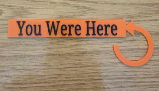 You were here book mark