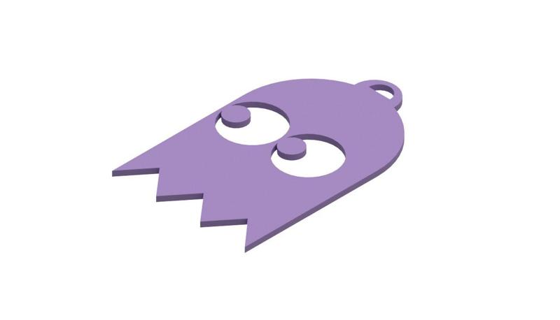 PacMan Ghost Keychain