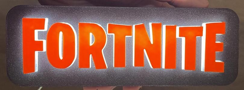 Fortnite Logo Lamp (with smaller on/off switch) and remote control with effects