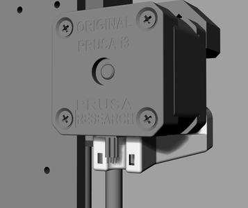Prusa X-axis motor cable strain relief