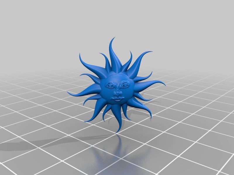 Sun with face