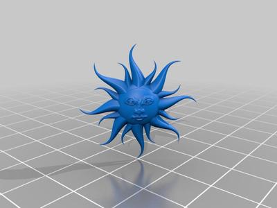 Sun with face