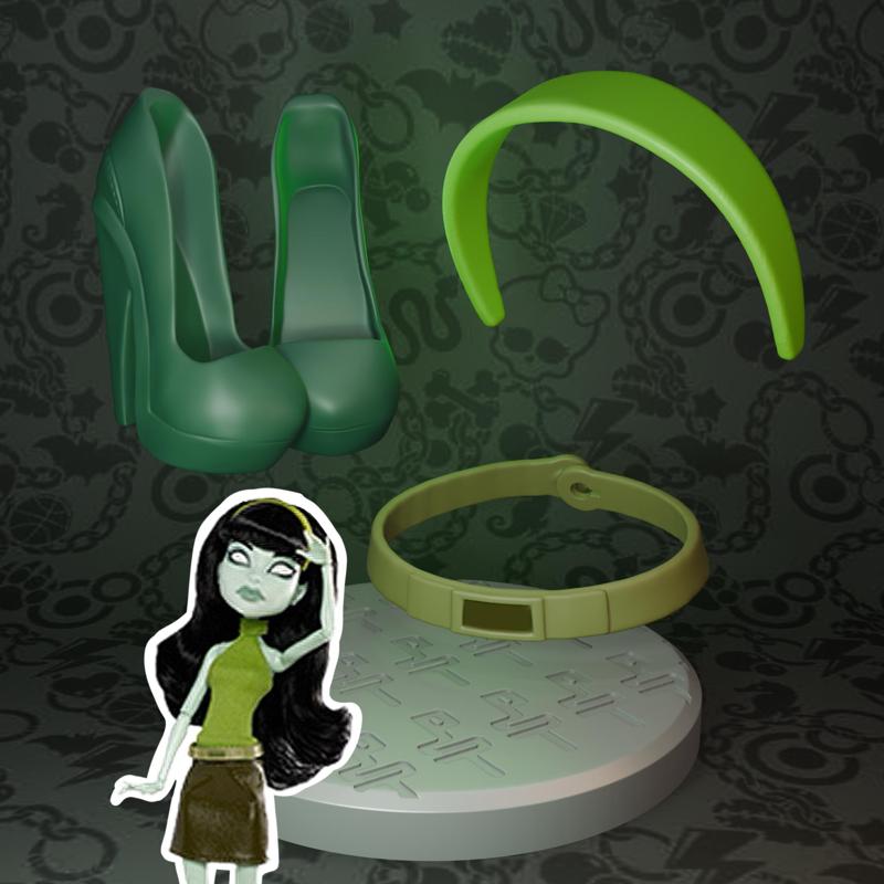 Monster High Basic Scarah Screams doll accessories set replacement