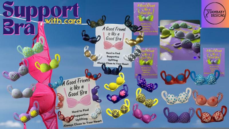 Emotional Support Bra with Card-- Unique thank you gift for friends!