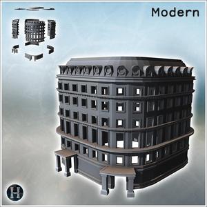 Set of modern buildings with zinc roof, floors, and brick enclosure walls (34) - Modern WW2 WW1 World War Diaroma Wargaming RPG Mini Hobby