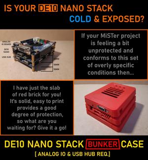 DE10 Nano stack - MiSTer project BUNKER case.