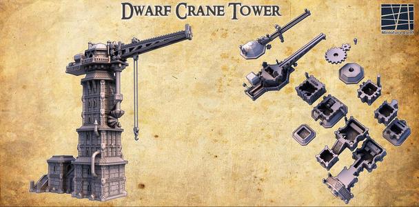 Dwarf Crane Tower 28 mm Tabletop Terrain