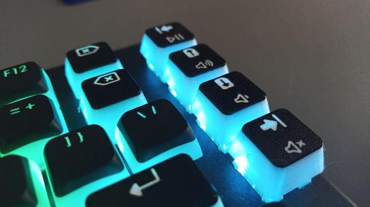 Translucent keycaps for Launch keyboard