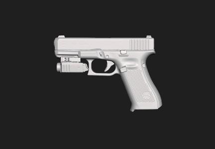 Glock 19 X PowerTac Mark Mini Real Size Scan 3D Gun Mold