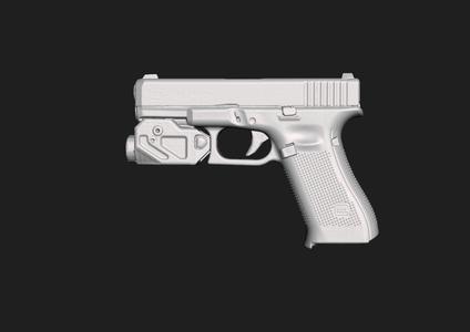 Glock 19 X Viridian C5L Real Size Scan 3D Gun Mold