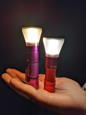 Wurkkos TS10 and Convoy T3 flashlight diffusers