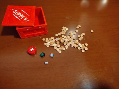 back for blood supplies box and various accessories