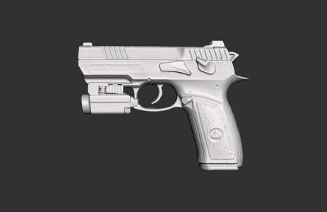 Jericho 2 M 3.8 Olight Baldr S Real Size Scan 3D Gun Mold