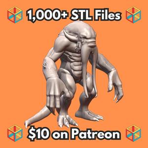 28mm Sci-Fi Sinister Entity from the Abyss for Interstellar Battles MineeForm FDM 3D Print STL File