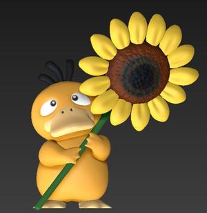 Psyduck Pokemon + girasol