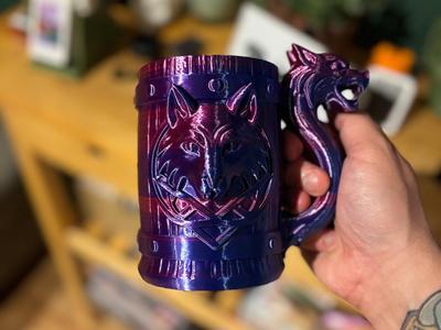 Viking Wolf Mug and Wolf Handle – Mug/Pen Holder
