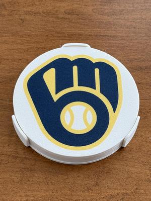 MLB - MIL Coaster and Holder Set