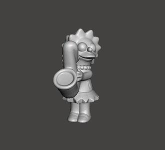 THE SIMPSONS LISA SIMPSON .STL .OBJ 3D