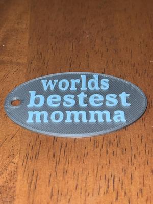 Worlds Best Momma Keychain
