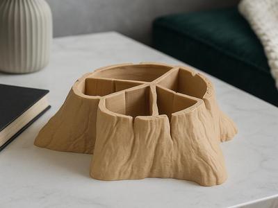 Tree Stump Organizer — Nature-Inspired Design