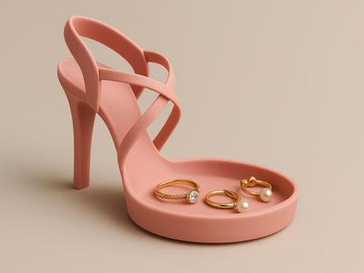 High Heel Jewelry Tray / Ring Holder Catchall bowl