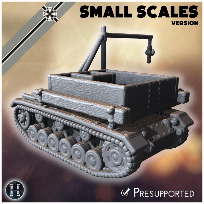 Bergepanzer III (small scales version) - Germany Eastern Western Front Normandy Stalingrad Berlin Bulge WWII 4mm 6mm 10mm 12mm