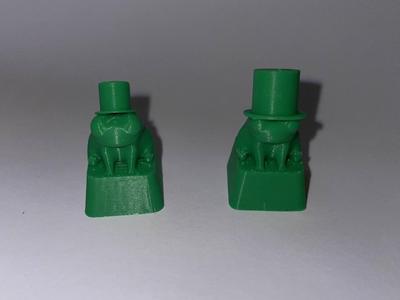 Top hat boss frog keycap