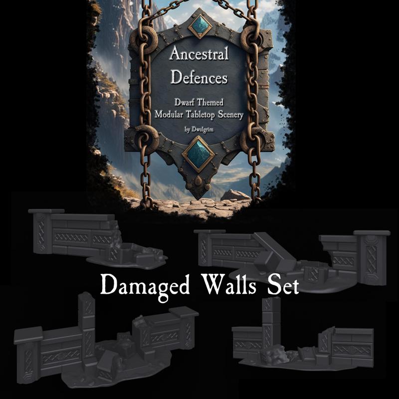 Ancestral Defence Line - Low Walls Damaged Walls set