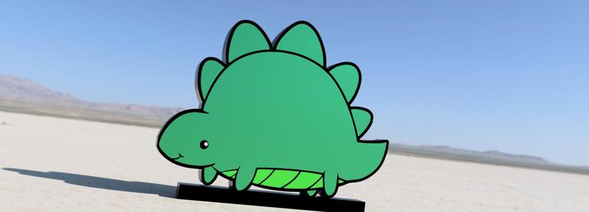 dino stegosaurus light z-hop style (single extruder)