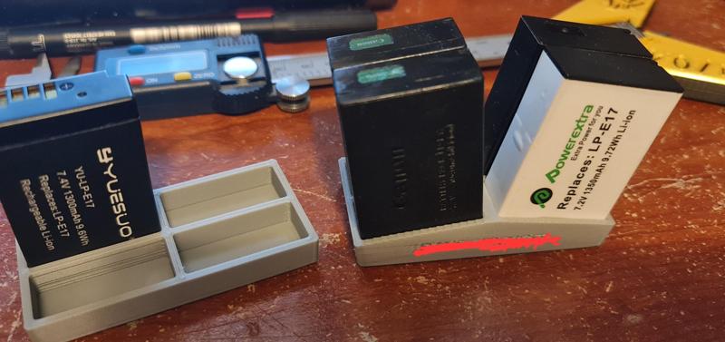 canon lp-e17 4 battery holder