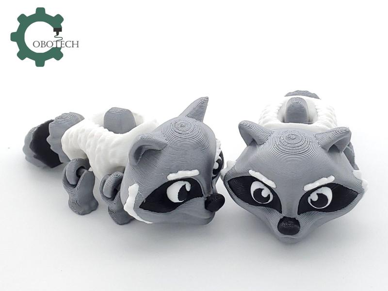 Articulated Crochet Raccoon by Cobotech, Walking Raccoon