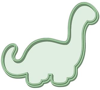 Dino 1 contour cookie cutter