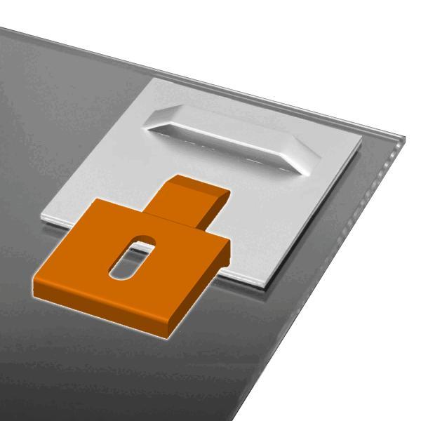 Picture hook for alu Dibond hooks