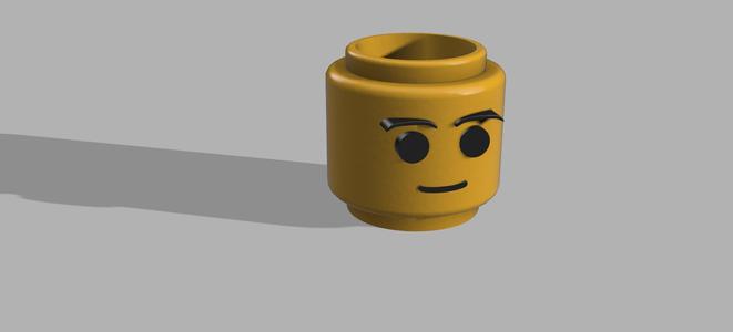 Pencil holder Head Lego