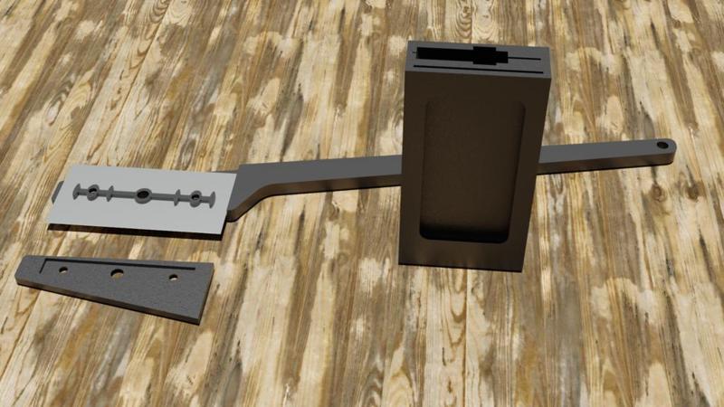 Razor blade handle with case