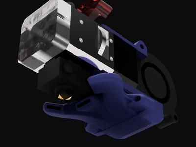 Mega's Lightweight Part Cooling Fan Mount for BIQU H2 / H2 V2S REVO / H2 V2S Lite