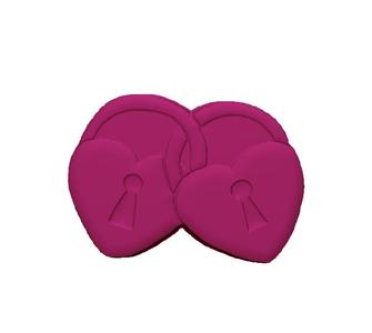 Heart Locks STL FILE FOR 3D PRINTING - LASER CNC ROUTER - 3D PRINTABLE MODEL STL MODEL STL DOWNLOAD BATH BOMB/SOAP