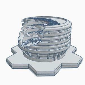 Sci-Fi Ruined Building 43 SFRHB043