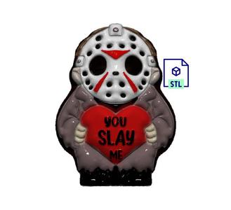 Valloween Jason You Slay Me STL FILE FOR 3D PRINTING - LASER CNC ROUTER - 3D PRINTABLE MODEL STL MODEL STL DOWNLOAD BATH BOMB/SOAP